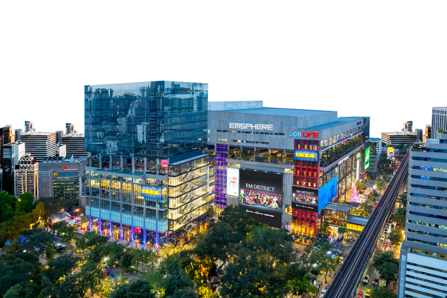 EmSphere storcenter i Sukhumvit i dagslys