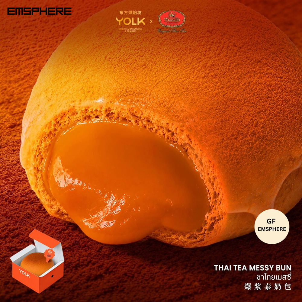 YOLK Thai Tea Messy Bun