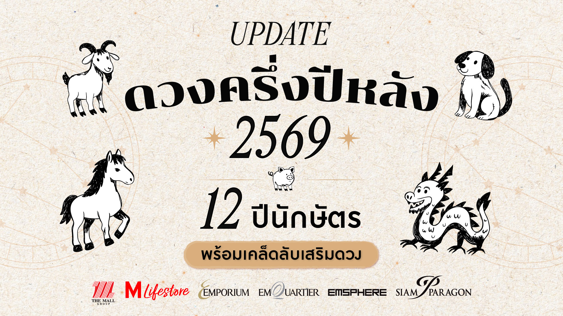 เปิดดวง 12 ปีนักษัตรครึ่งปีหลัง 2569 พร้อมเคล็ดลับเสริมดวงประจำปีนักษัตร