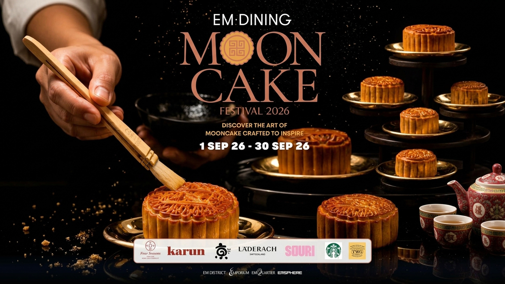 EM Dining Moon Cake Festival 2026 รวมขนมไหว้พระจันทร์สุดพิเศษที่ EM District