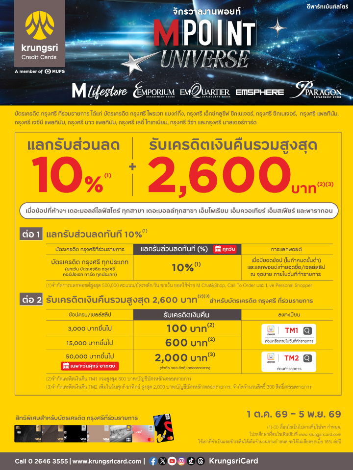 KCC M Point Universe จักรวาลงานพอยท์ 2026